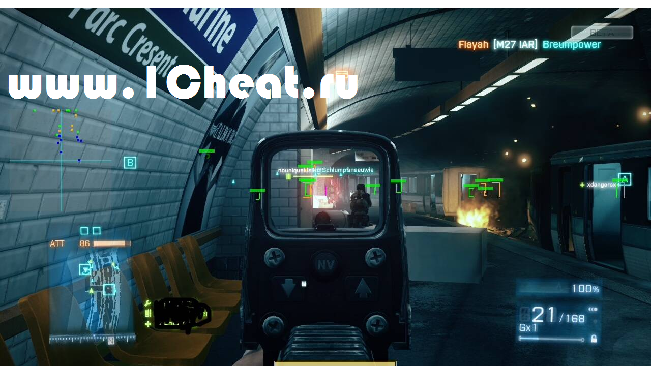 Чит для Battlefield 3 Beta ESP Wallhack Cheats